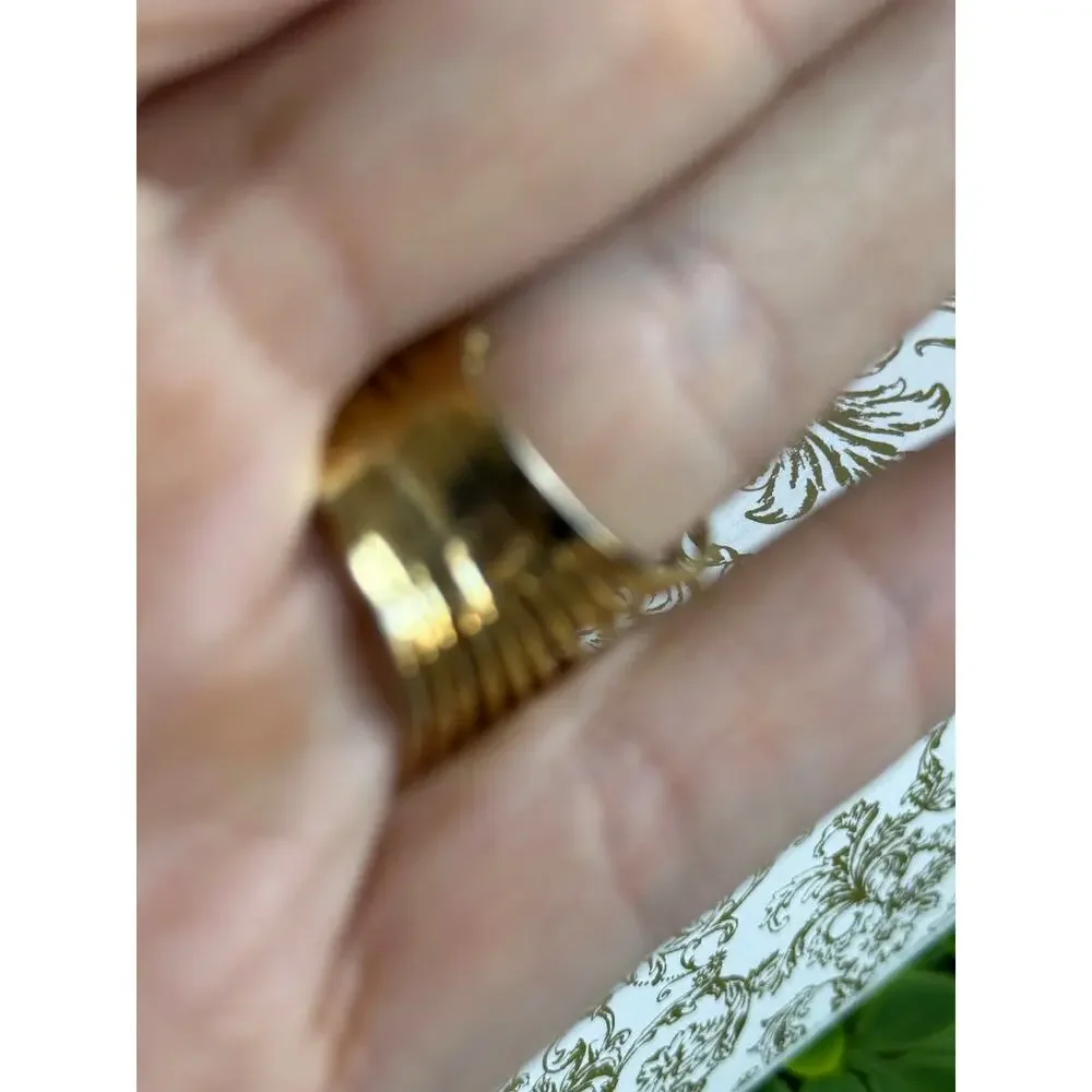 BOGO FREE RED ENAMEL HAT SOCIETY RING 7/8